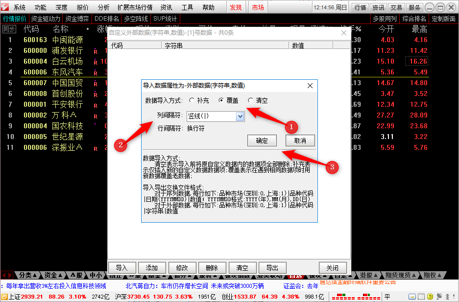 通达信自定义数据的使用方法